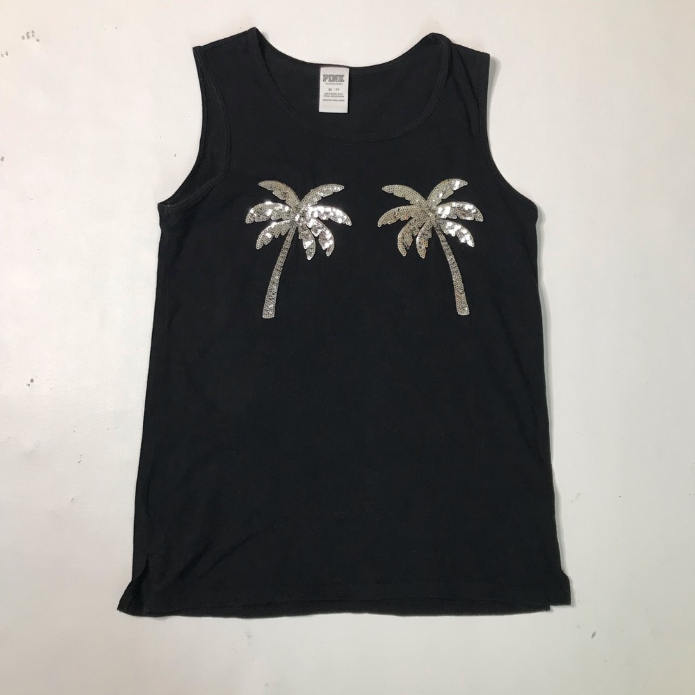 Victoria Secret Pink Palm Tree Tank Top size XS